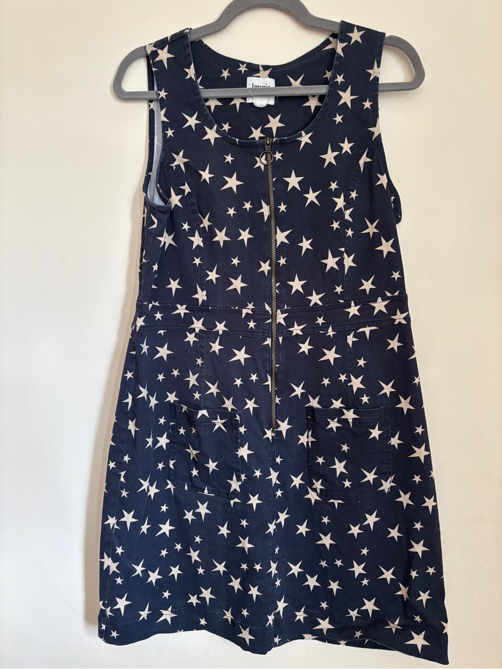 Joanie Star Print Pinafore Zip-Front Dress size US 12 (UK 16)